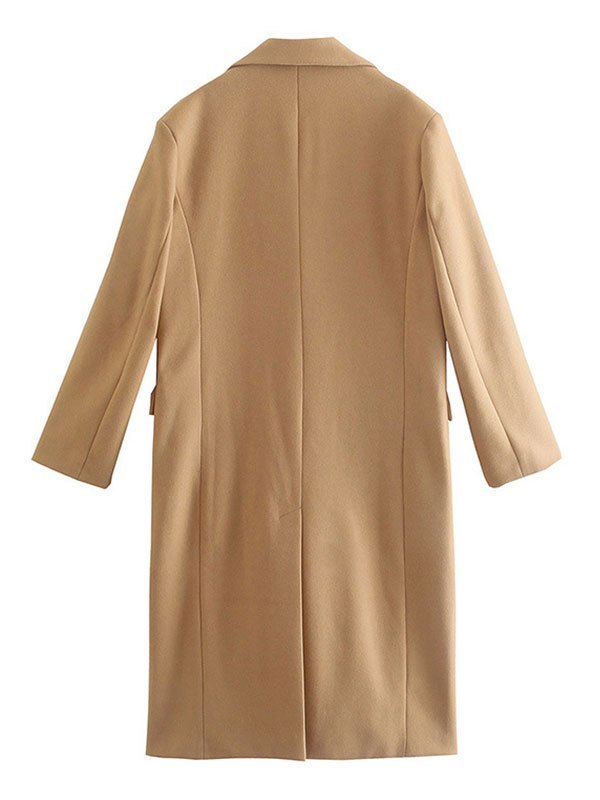 EMMIOL Double Breasted Maxi Woolen Coat