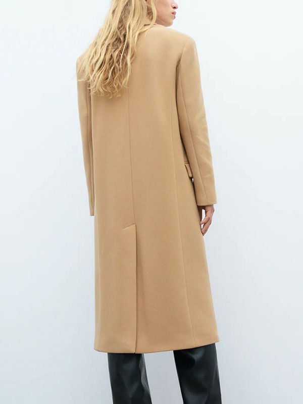 EMMIOL Double Breasted Maxi Woolen Coat