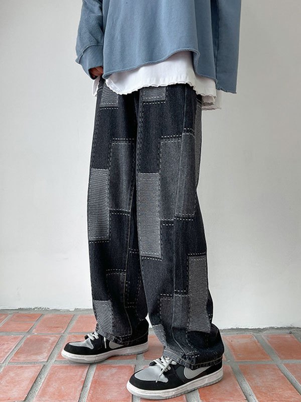 EMMIOL Herren-Jeans mit Patch-Design