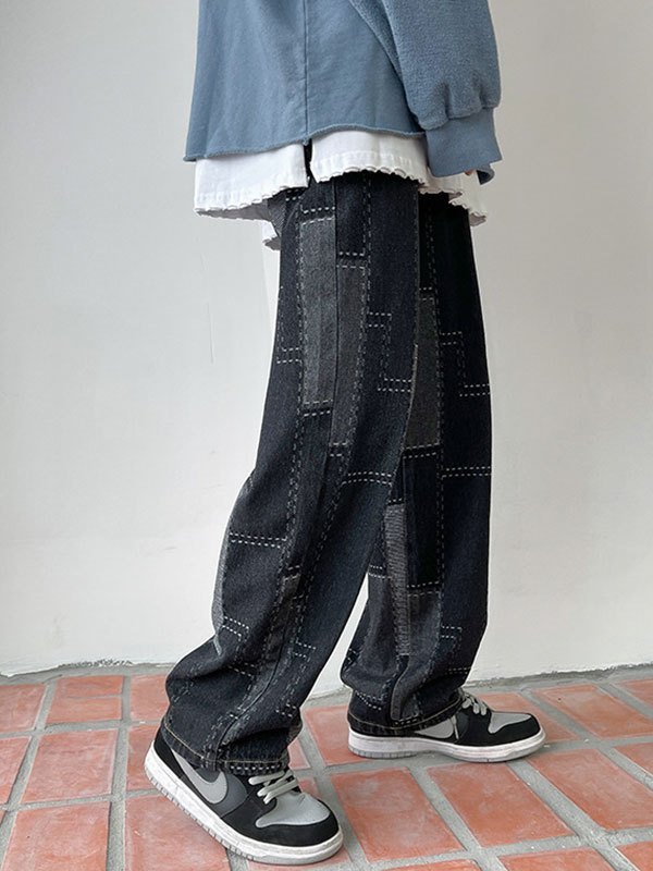 EMMIOL Herren-Jeans mit Patch-Design
