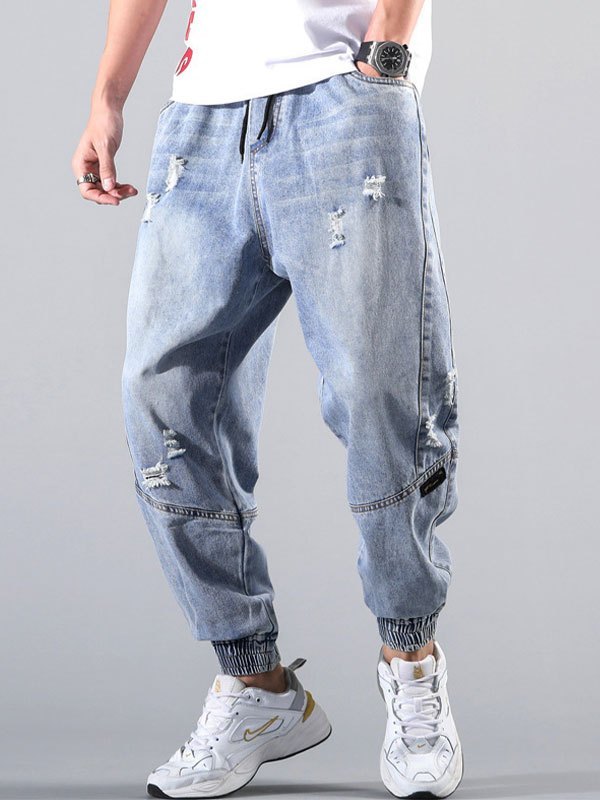 EMMIOL Men's Distressed Jogger Jeans