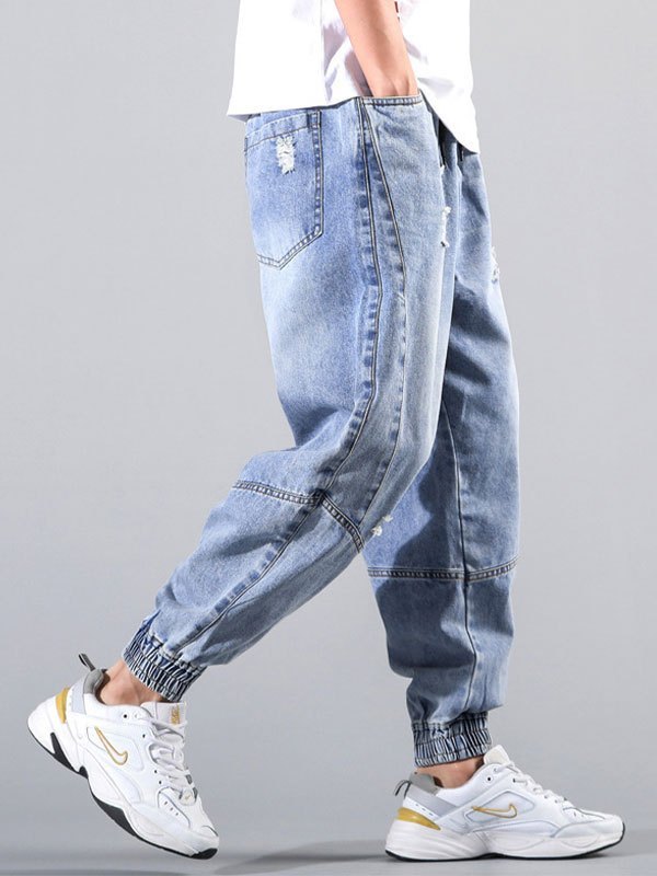 EMMIOL Men's Distressed Jogger Jeans