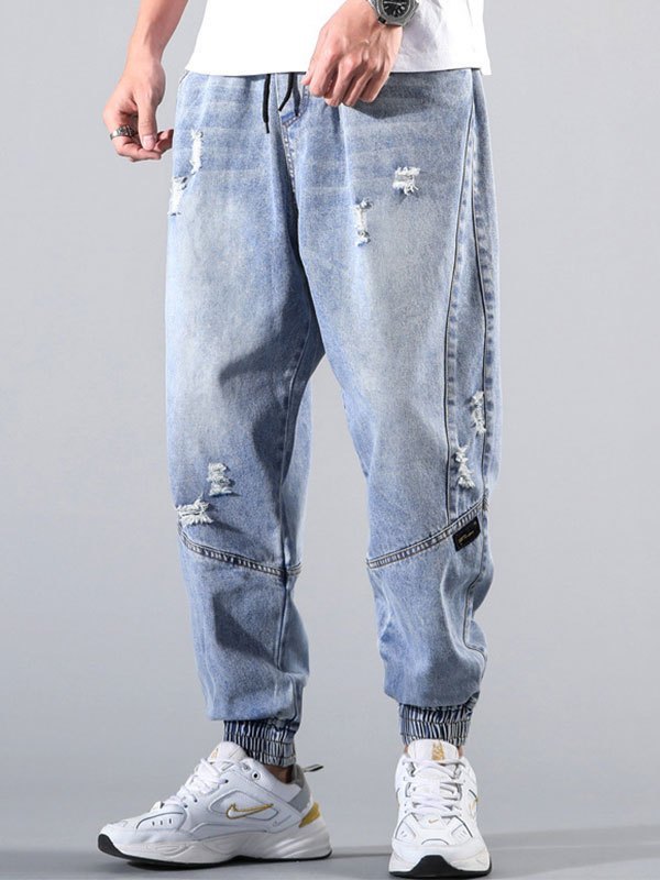 EMMIOL Men's Distressed Jogger Jeans