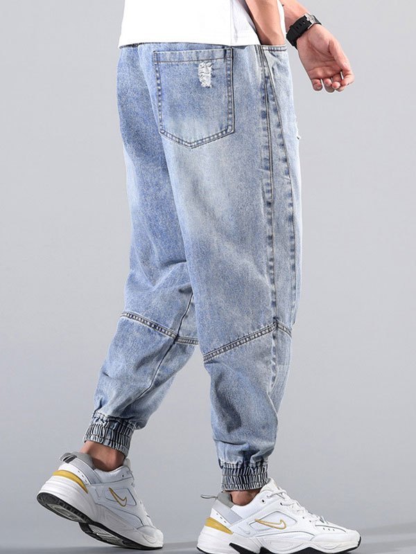 EMMIOL Men's Distressed Jogger Jeans
