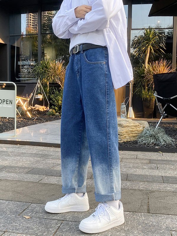 2022 Men's Washed Ombre Skate Jeans 