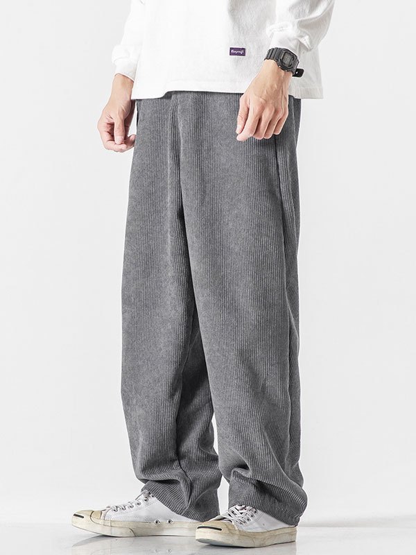 EMMIOL Men's Corduroy Tapered Pants