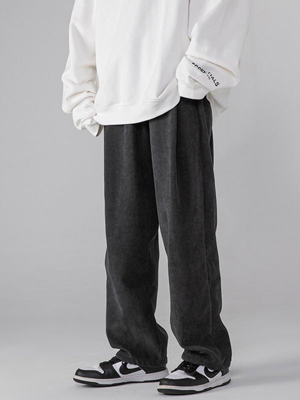 EMMIOL Men's Corduroy Baggy Pants