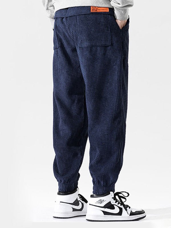 EMMIOL Pantaloni da jogging cropped in velluto a coste da uomo