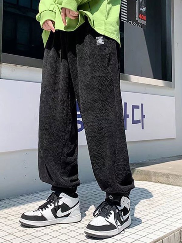 EMMIOL Pantalón jogger de pana para hombre