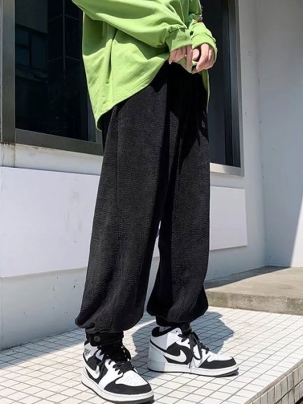 EMMIOL Pantalón jogger de pana para hombre