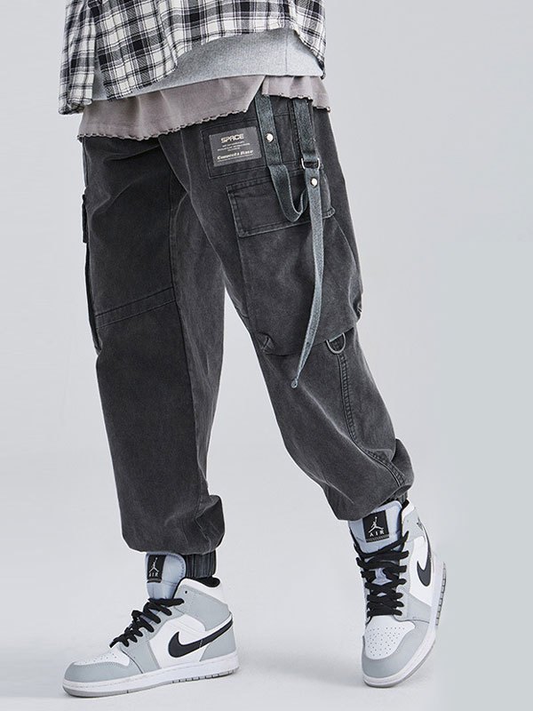 EMMIOL Herren Cargohose aus gewaschener Baumwolle