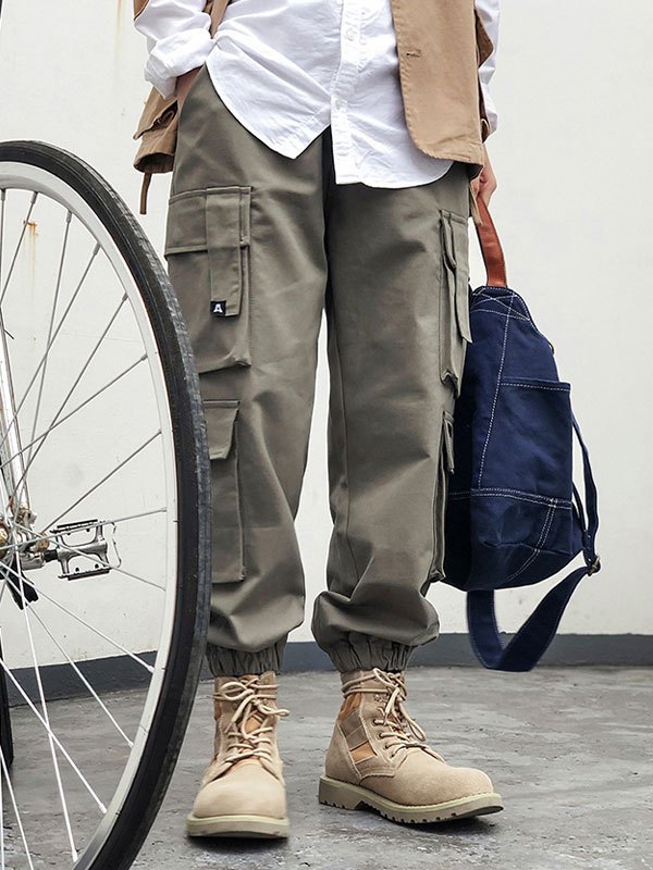 EMMIOL Men's Multi Pocket Cropped Cargo Pants