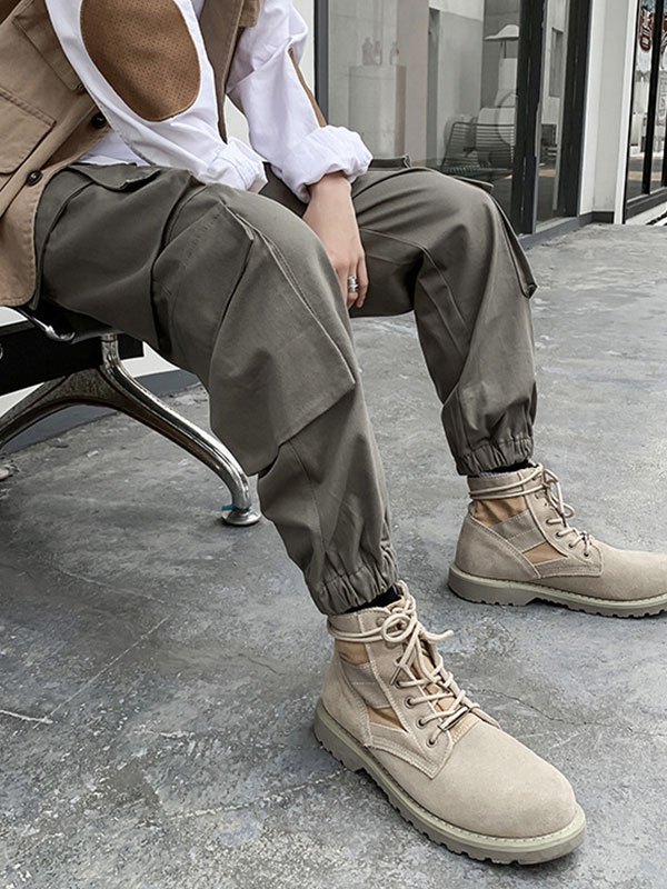EMMIOL Men's Multi Pocket Cropped Cargo Pants