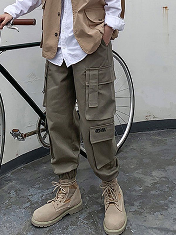 EMMIOL Men's Multi Pocket Cropped Cargo Pants