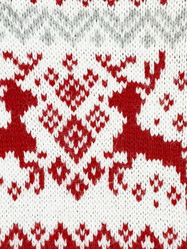 EMMIOL Jersey de punto navideño con cuello alto