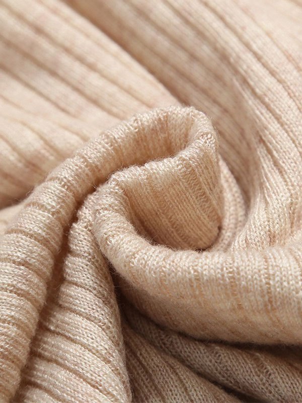 2022 Fake Two Piece Rib Knit Sweater Apricot ONE SIZE In Sweaters ...
