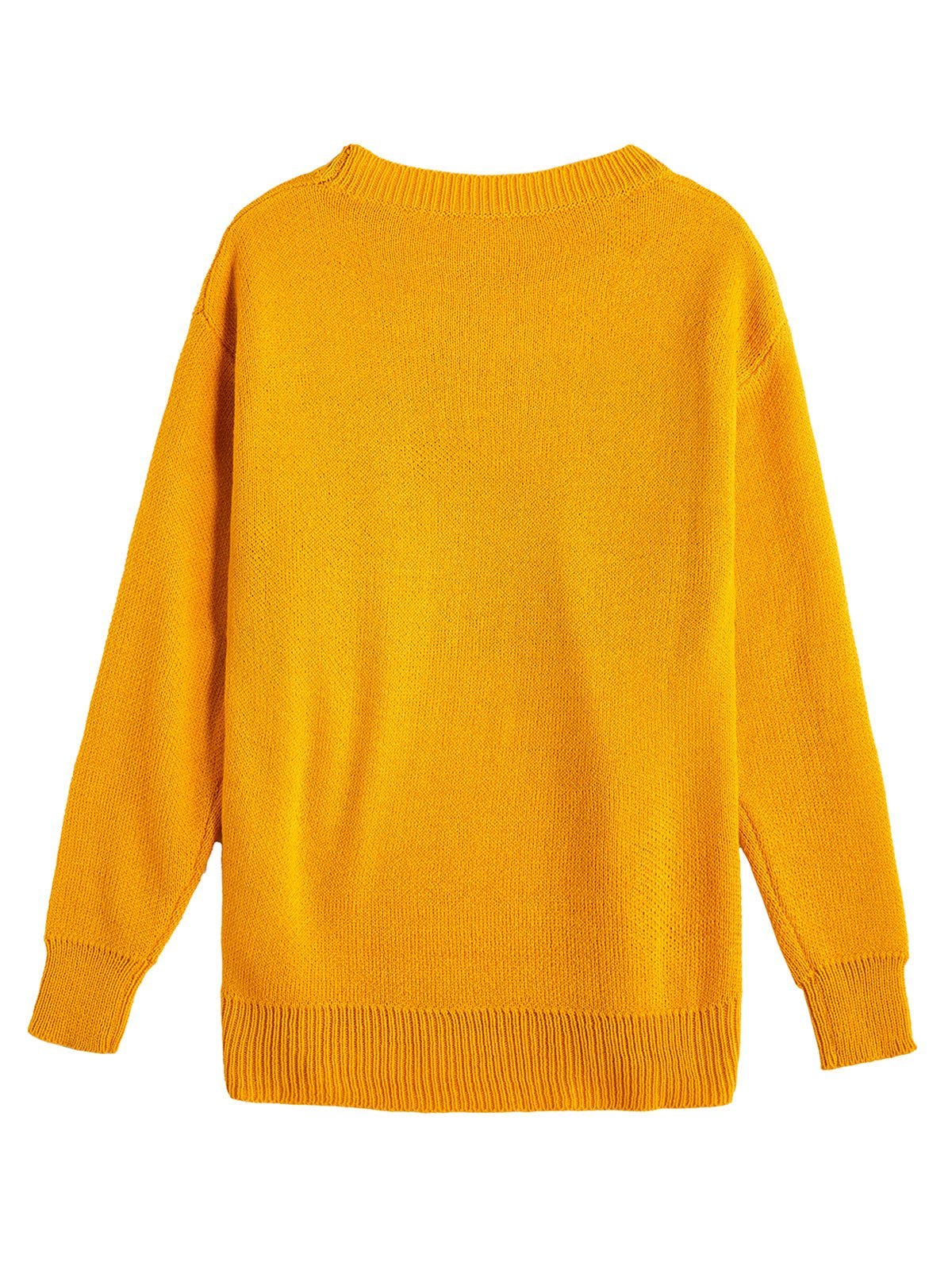 EMMIOL Flower Crew Neck Knit Sweater