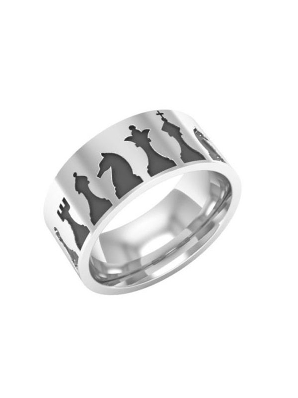 EMMIOL International Chess Pattern Ring