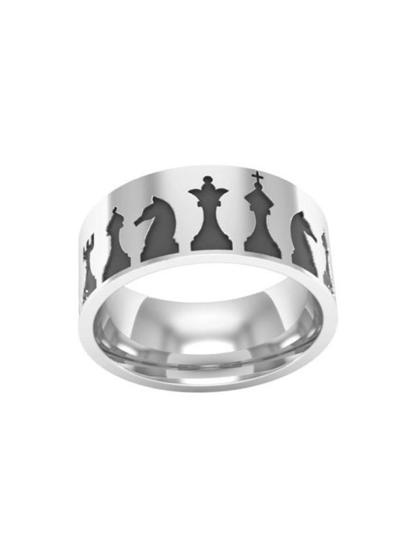 EMMIOL International Chess Pattern Ring