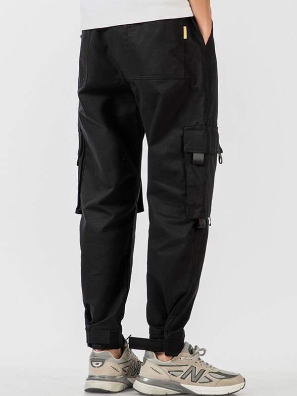 Emmiol Free shipping 2023 Men's Tapered Cargo Pants Black M in Pants