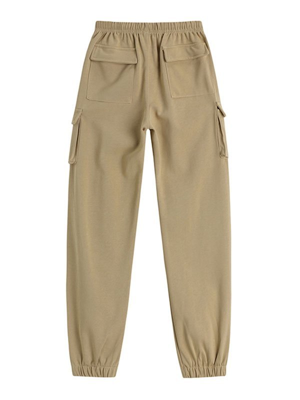 Emmiol Free shipping 2023 Cargo Pocket Jogger Pants Khaki S in Pants