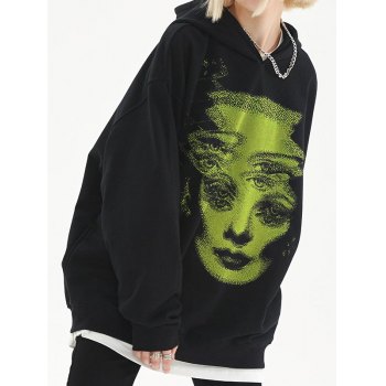 Emmiol Free shipping 2023 EMMIOL Oversize Face Graphic Hoodie Black L in  Hoodies u0026 Sweatshirts online store. | EMMIOL