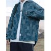 EMMIOL Camisa vaquera a cuadros para hombre