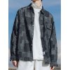 EMMIOL Camisa vaquera a cuadros para hombre