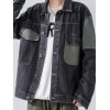 EMMIOL Men's Patchwork Washed Denim Jacket