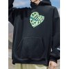 EMMIOL Herren Hoodie mit Buchstaben-Herz-Muster