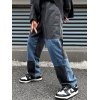 EMMIOL Taillierte Patchwork-Jeans für Herren