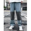 EMMIOL Taillierte Patchwork-Jeans für Herren
