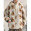 EMMIOL Abrigo polar con capucha de oso de peluche para hombre