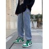 EMMIOL Jeans tipo jogger con lavado y recortado para hombre