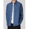EMMIOL Camisa vaquera clásica para hombre