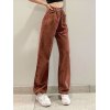 EMMIOL Pantalones de pierna recta de pana de tiro alto