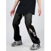 EMMIOL Men's Flame Print Flare Leg Pants