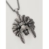 EMMIOL Collar con dije de calavera india para hombre