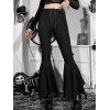 EMMIOL Eyelet Lace Up Flare Leg Pants