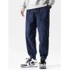 EMMIOL Pantalones joggers cortos de pana para hombre