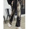 EMMIOL Batik-Hose mit hohem Bund und geradem Bein