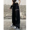 EMMIOL Pantalones joggers holgados con estampado de corazones