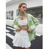 EMMIOL Cardigan in maglia con bottoni a scacchi