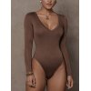 EMMIOL Modal V Neck Long Sleeve Bodysuit