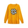 EMMIOL Flower Crew Neck Knit Sweater