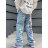 EMMIOL Men's Letter Embroidery Jeans