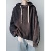 EMMIOL Sudadera con capucha de punto oversize para hombre