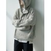 EMMIOL Sudadera con capucha de punto oversize para hombre
