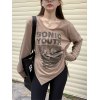 EMMIOL Top a maniche lunghe con grafica Sonic Youth