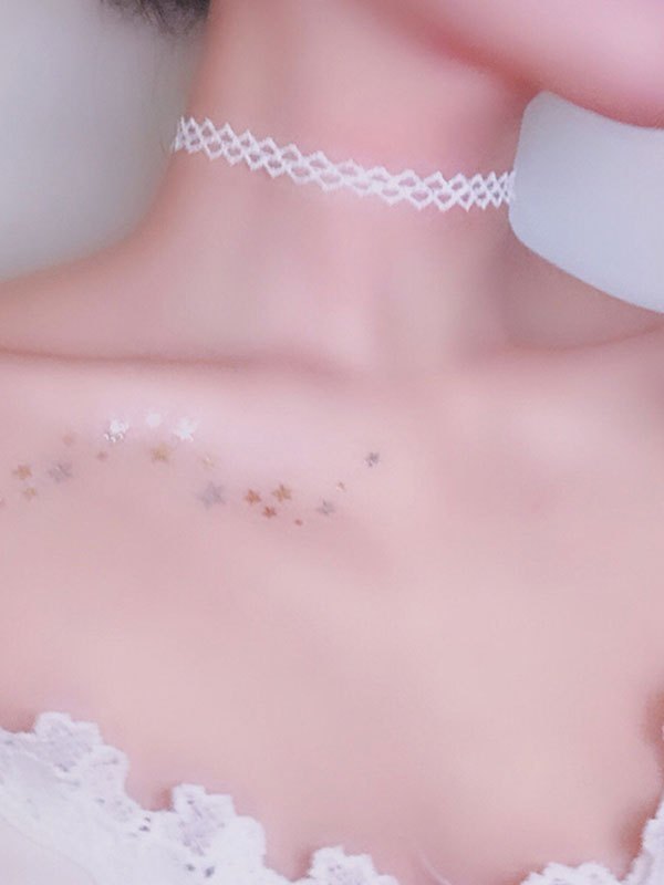 EMMIOL 1 foglio di adesivo per tatuaggi con stelle glitterate